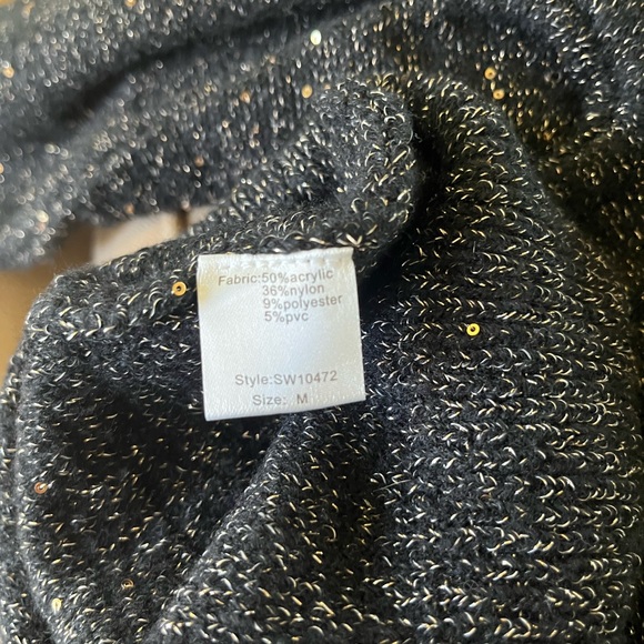 Gold Sparkle Hoodie Sweater - Picture 8 of 9